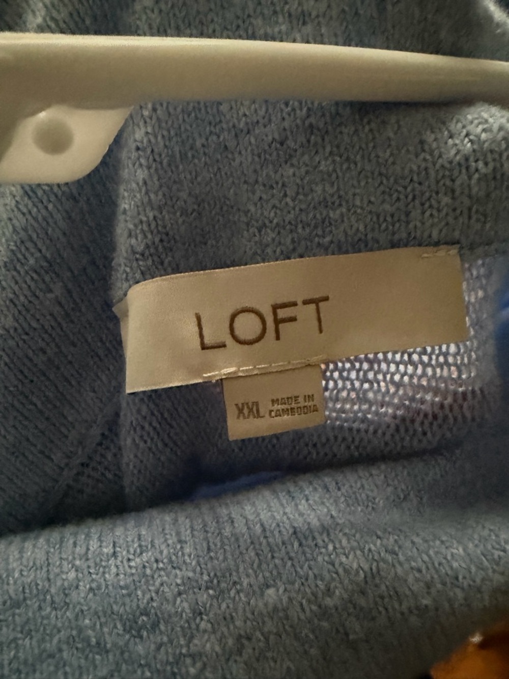 LOFT Light Blue Turtleneck Drawstring Sweater - Picture 7 of 8